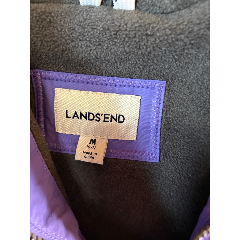 Lands‎ End Kids Girls Purple Insulated Waterproof Winter Jacket Size M 10 12 - Picture 2 of 7